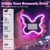 Car Light LED Ambient Solar Lights Butterfly Lamp -Powered Heart-Shaped