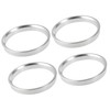 A ABSOPRO 72.6 to 66.1mm Wheel Hub Centric Rings Silver