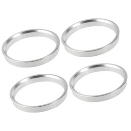 A ABSOPRO 72.6 to 66.1mm Wheel Hub Centric Rings Silver Tone (Set of 4)