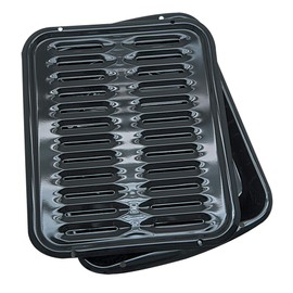 Range Kleen BP102X 2 Piece Heavy Duty Porcelain Air Fry, Bake and Broil Pan