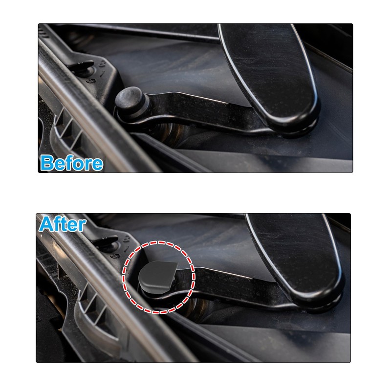 X AUTOHAUX Front Wiper Arm Cap Black Fit for Toyota