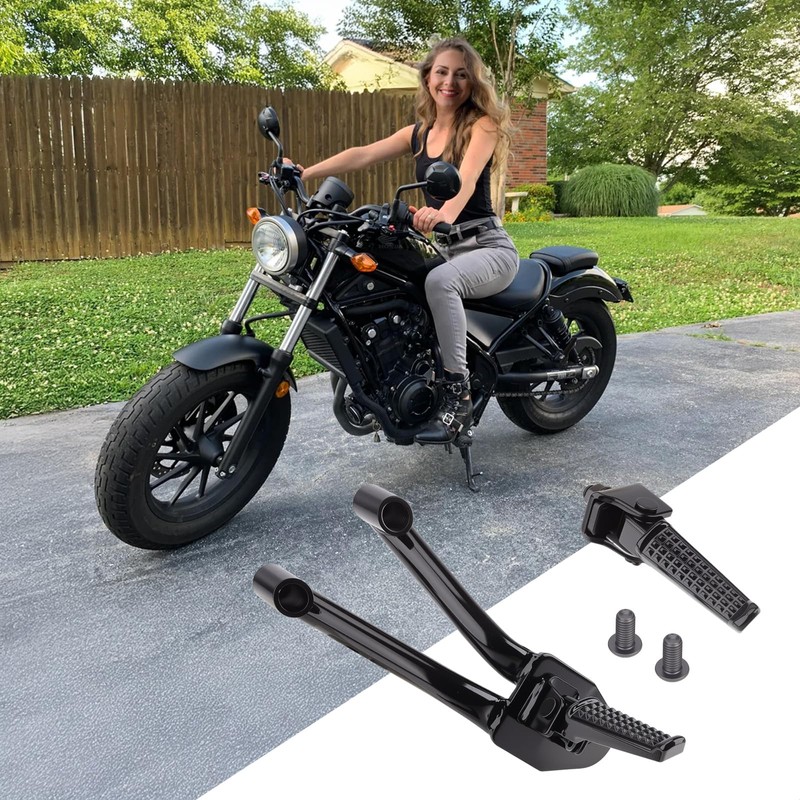 FIASRAC Rear Foot Pegs Footrests Passenger Compatible with Honda Rebel