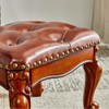 HOOTSMALL Footstool and Ottomans Small Foot Stool with Fiber Leather