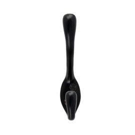 4 21/32 in (118 mm) Heavy-Duty Coat Hook, Metal, Black