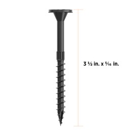 5/16" Ledger + Multi-Ply Flat Head Structural Screw - 3-1/2" x 5/16" - 10 ct (CAMO 366190)