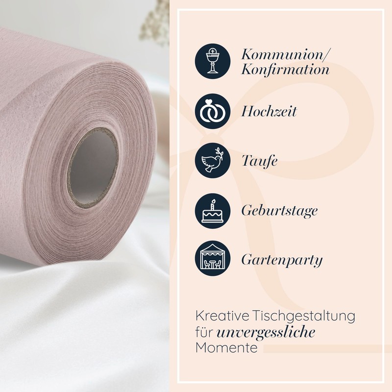 100% Mosel Fleece Table Runner, in Colourful (30 cm x