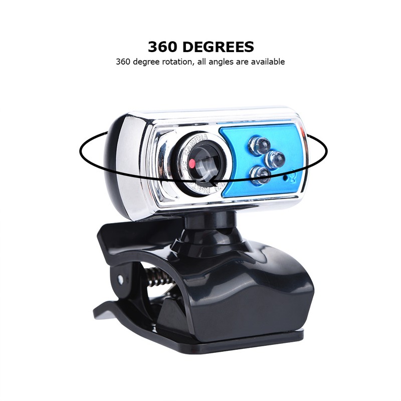 360 Degree Rotation USB HD 12 Megapixels Webcam Free Drive