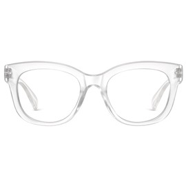 Reglaaly Blue Light Blocking Glasses for Woman/Men, Round Fashion Retro Frame Fake Glasses, Circle Computer Gaming Glass, Transparent