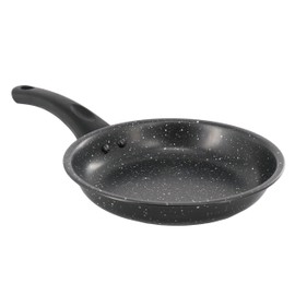 Home 8 Inch Round Nonstick Carbon Steel Frying Pan in Black