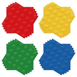 POPOYU 20Pcs Party Napkins,Colorful Building Blocks Napkins,6.5inch Building Blocks Themed Serviettes for Kids,Table Decorations for Boys Girls Birthday Party Supplies for 16 Guests