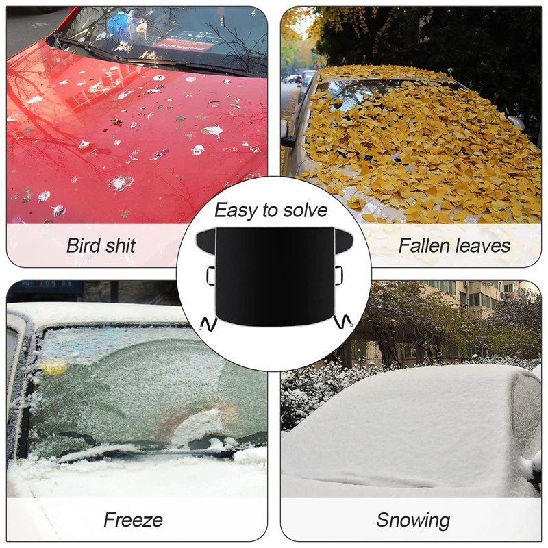 Windshield Snow Cover for Cars, Trucks, Vans - Waterproof, Windproof