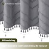 Siiluminisoy Extra Long Grey Boho Shower Curtain with Tassel, Woven
