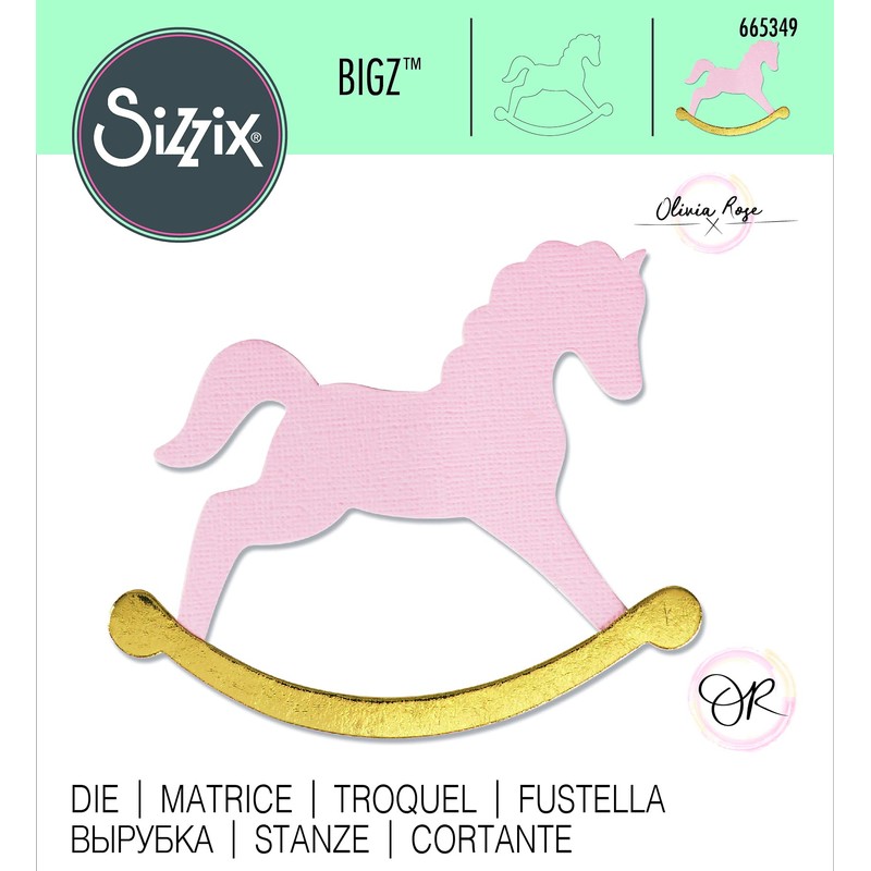 Sizzix Bigz Die-Rocking Horse by Olivia Rose, 665349, Multicolor, One
