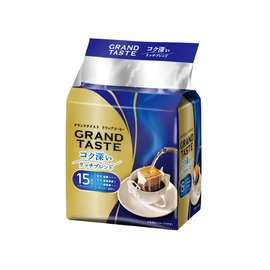 Key Coffee Drip Bag, Grand Taste, Rich Blend, 15 Bags (15 Servings), Drip Coffee, Regular Coffee