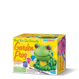 4M Paint Your Own Teracotta Garden Frog - Arts and Craft Painting Kit for Children Ages 8+, Green, (404782)