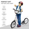 Aosom Youth Scooter Kick Scooter for Kids 5+ with Adjustable