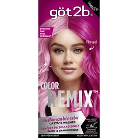 got2b Color Remix Semi-Permanent Hair Color, Shocking Pink 093, Customizable Temporary Hair Dye to Create A Vibrant or Pastel Shade, Easy At-Home Application, Lasts Up to 15 Washes