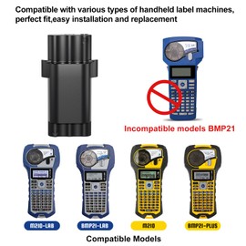 2 Pack Rechargeable Lithium Battery Pack Compatible with Brady Portable M210, M210-LAB, BMP21-LAB and BMP21-PLUS Label Printer, USB Type-C Charging