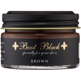 Boot Black Shoe Cream, for Smooth Leather - 55g Emulsified Wax (Brown)