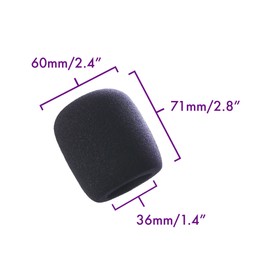Generic 4-Pack of Foam Mic Covers - Pop Filter for Studio Recording, Vocal, Speech, Photography, Broadcasting, Live Sound, Video Shooting, YouTube, Streaming, Podcasting (Black), Foam4pack