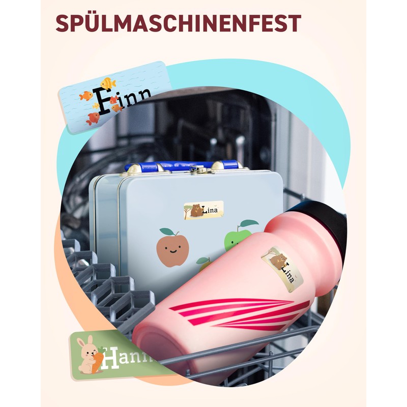 Children's name sticker (clothing)