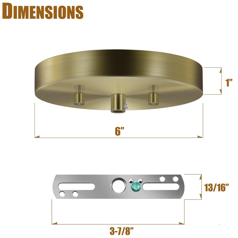 MAYOMAJO 6 Inches Light Canopy Kit with Heavy Duty Replacement