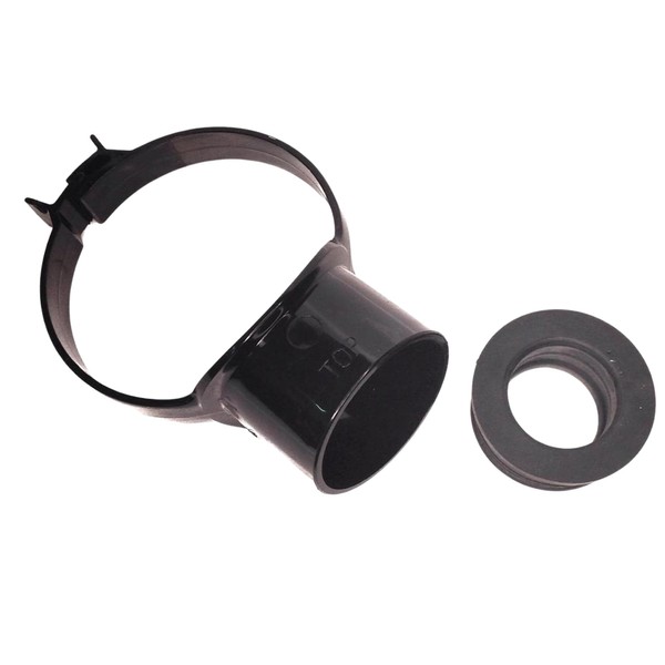 SHMOX 110mm Black Soil Pipe Universal Pushfit Strap, (Black, with