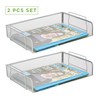Mind Reader Desk Document Organizer 2 Piece Stackable Tray, Silver,