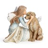 Angel with Dog 22177 Heavenly Blessings Karen Hahn Figurine 4.25"