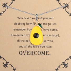 Lywjyb Birdgot Avocado Necklace Avocado Lover Gift Avocado Gift Avocado Charm Necklace (Avocado silver ne)