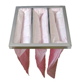 vhbw HVAC F7 Bag Filter Replacement for Nilan F003996 for Air-Conditioner Unit Ventilation System, 28.7 x 28.7 x 36 cm Pink - AC Air Pocket Filter
