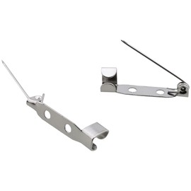 Ruiwaer 100pcs 25mm Brooch Pins with Back Bar Locking Pins Backs Safety Clasp Brooch Badge Bar Jewelry Pins for Jewelry Making, Crafts, Badges, Silver