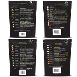 DAILY REMEDY 4-Pack Foot Soak Set - 2 Extra Strength Tea Tree Oil & 2 Citrus Detox - Made In USA - Soothes Tired Feet, Athletes Foot, Stubborn Foot Odor, Softens Calluses & Refreshes & Detoxifies