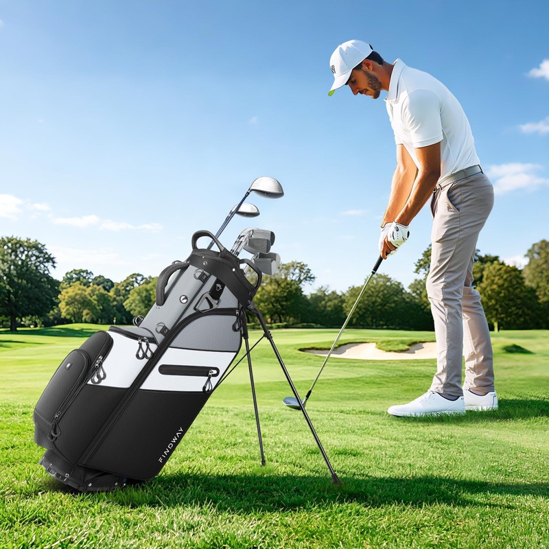 Findway Golf Stand Bag 7 Way, Lightweight Golf Bag for