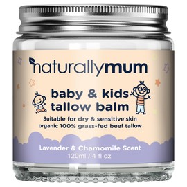 Baby & Kids Tallow Balm | All-Natural Organic Grass Fed Beef Tallow | Moisturizing Cream | For Dry & Sensitive Skin | All in One Skincare Solution | 4.2 fl oz