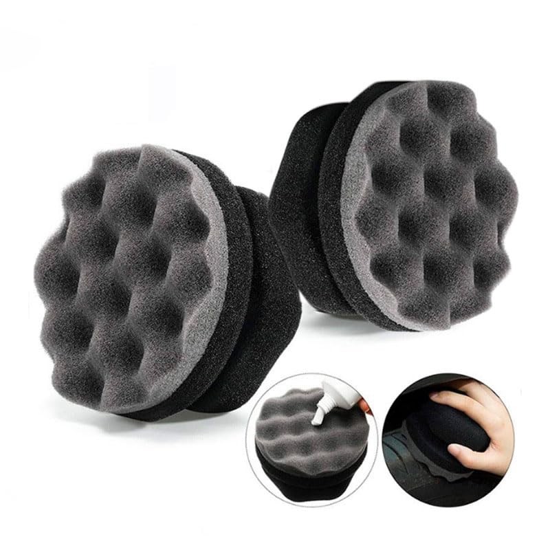 Kpdnjro 3PCS Tire Shine Applicator Pad, High-Density Wave-Grip Pad for