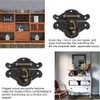 Antique Embossing Latch Haspe Verschluss Lock Holz Case Hasp Latch