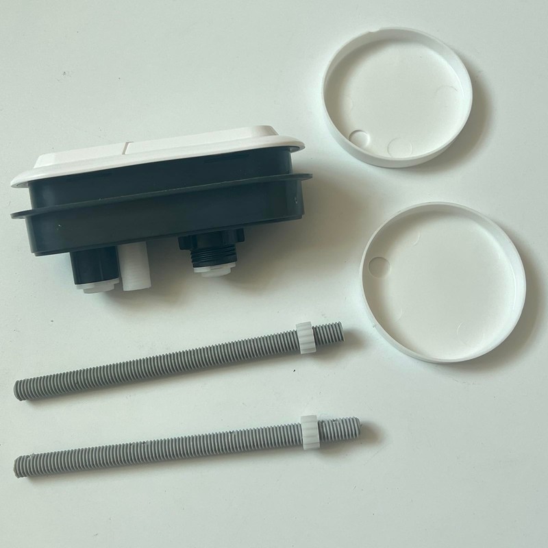 WinZo Toilet Oval Dual Flush Button with Toilet Seat Bolts