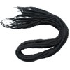 22 Inch Double Ended Dreadlocks Extensions 15 Strands Black Handmade