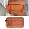 Waterproof Storage Bag Artificial Leather Brown Zipper Organizer for Vespa