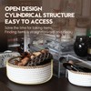 Sea Team 3-Pack Round Cotton Rope Storage Baskets Jute Braided