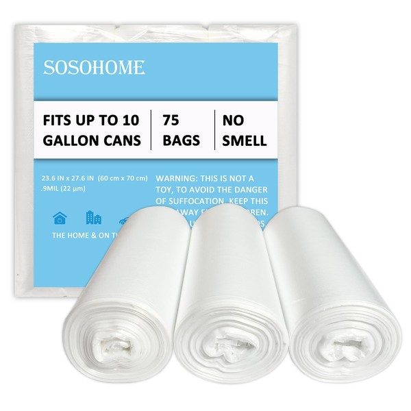 10 Gallon Trash Bags - 22 Micron Ultra Strong Clear