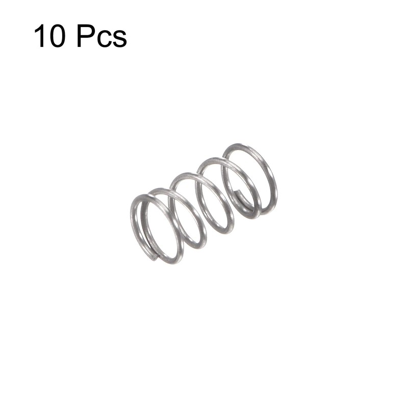 TA-VIGOR 10Pcs Compressed Spring, 3mm OD,0.3mm Wire Size,5mm Free Length