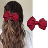 Sttiafay Large Hair Bow Clip Red Fabric Bow Hair Barrette