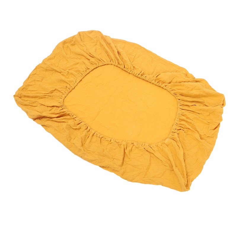 Fitted Crib Sheet Full Cotton Crinkle Fabric Soft Breathable Comfortable