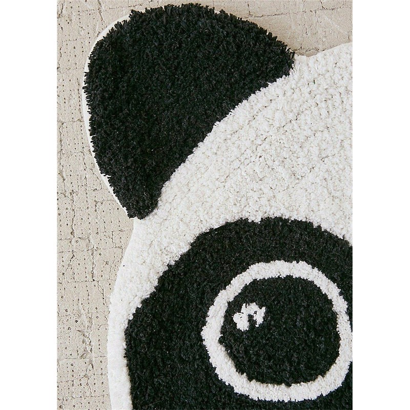 Cute Panda Face Shaped Cartoon Carpet Plush Area Rug Play
