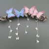4 Pairs (8pcs) Butterfly Tassel Hair Clips Hair Clips Tassels