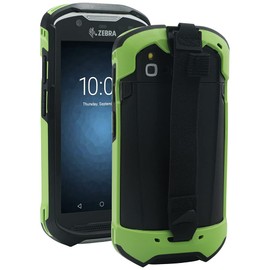 Protective Cover Bumper Case Rugged Boot with Hand Strap for Zebra TC51 TC510K TC52 TC56 TC57 (Green)