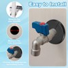 PATIKIL Wall Split Flange 2"/51mm, 4Pcs ABS Round Self-Adhesive Escutcheon