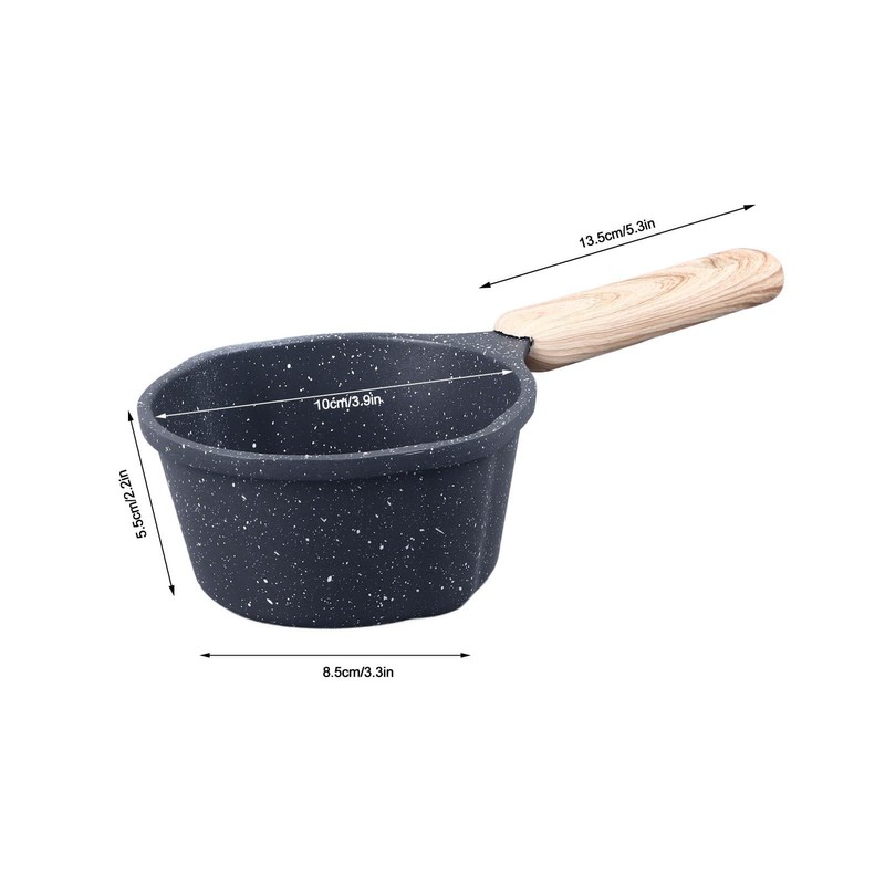 Mini Milk Warmer Pot, 9.5oz/280ml Nonstick Sauce Pan Butter Melting